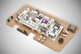 Apartamento de lujo cerca de Cala Rossa