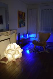 Hermosa casa antigua, decoración y muebles de diseño, parque